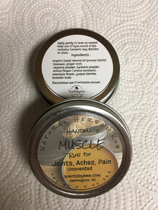 Natural Herbal Rub -  Muscle Rub - unscented - Scentsbyeme Bath & Body Care