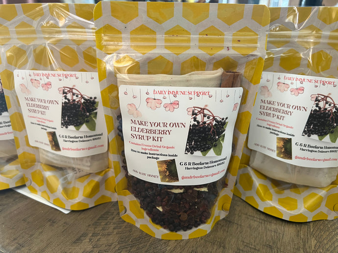 Homestead DIY Elderberry Syrup kit with organic freeze dried