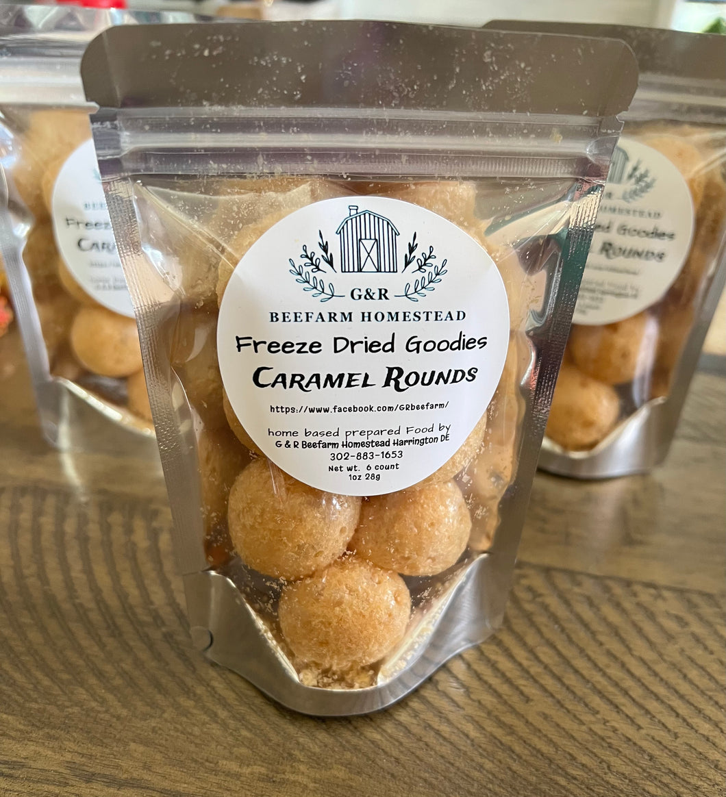 Homestead Freeze Dried Goodies - Caramel Rounds