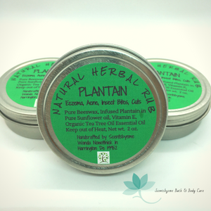 Plantain Natural Herbal Rub - Scentsbyeme Bath & Body Care