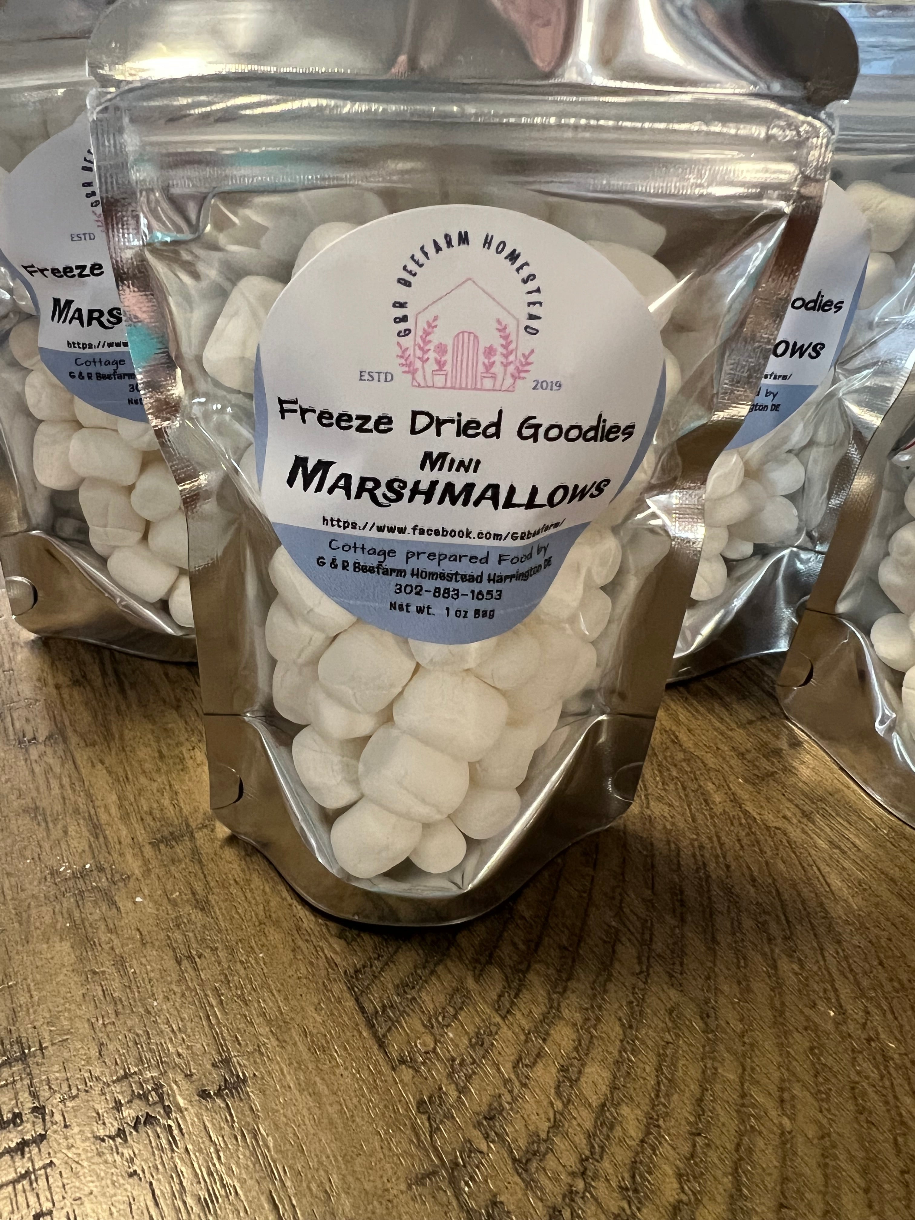 Freeze Dried Mini Marshmallows - 4oz Jar