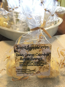 Sweet Orange Calendula Shower Steamers - Scentsbyeme Bath & Body Care