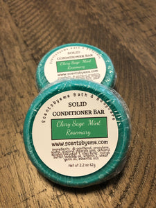 Solid Conditioner Bar -  Clary Sage Mint Rosemary