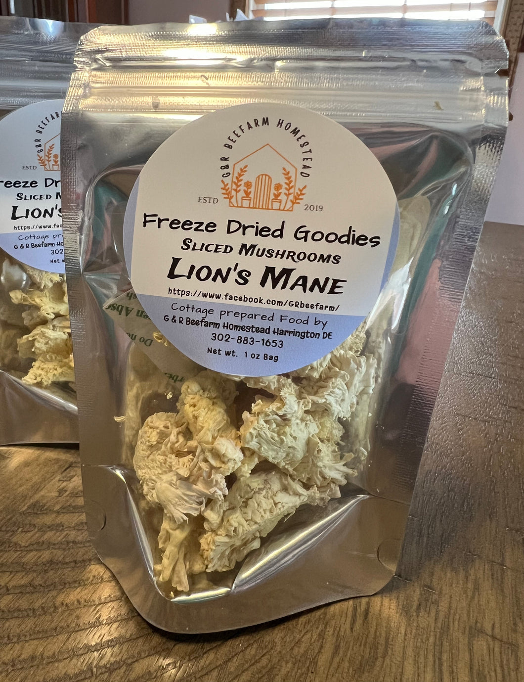 Homestead freeze dried goodies Sliced Lion’s Mane Mushrooms
