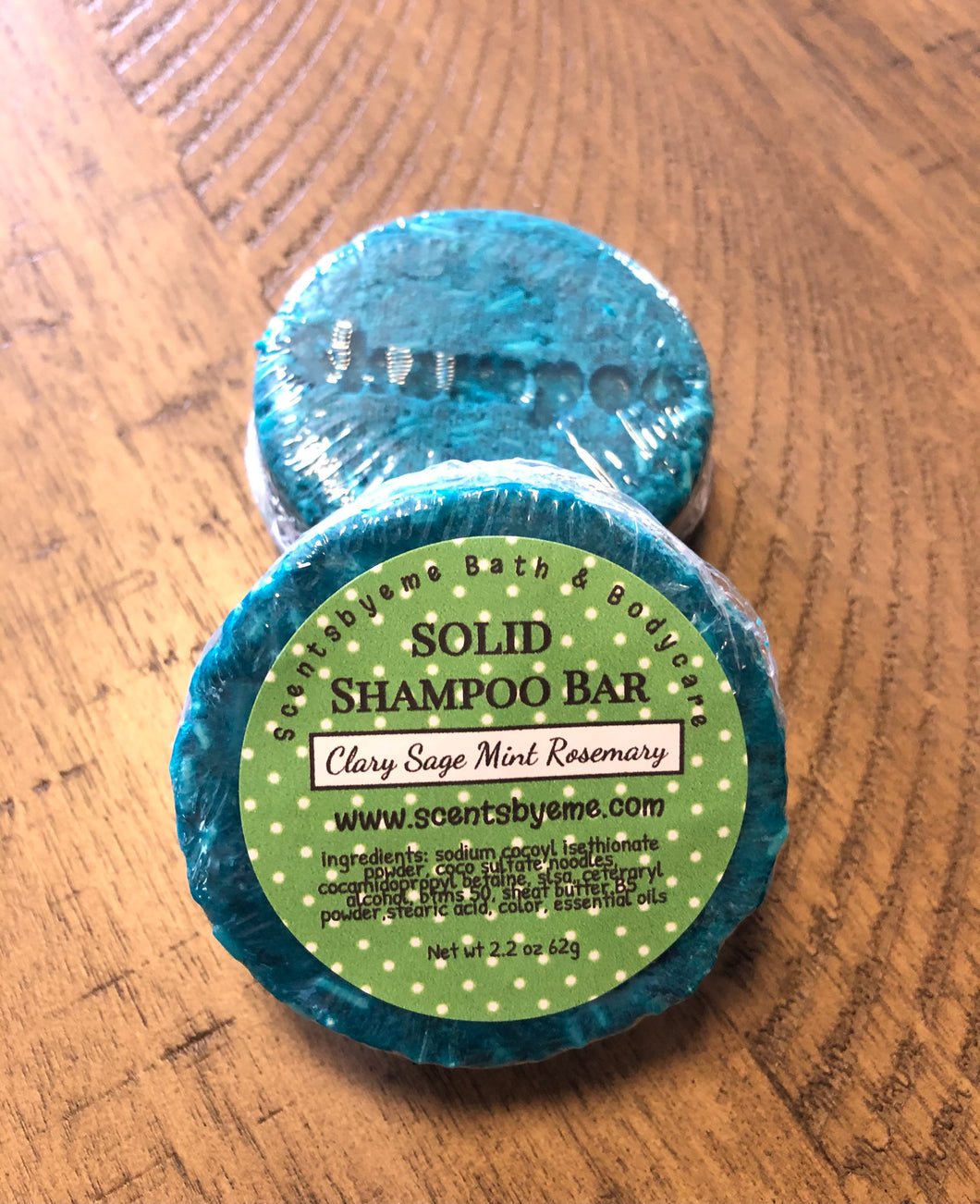 Solid Shampoo Bar - Clary sage Mint Rosemary